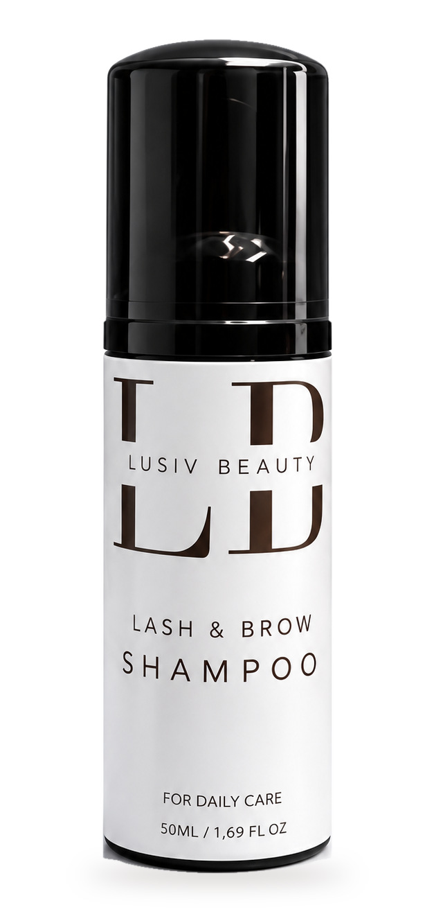 Lusiv Beauty Lash and Brow Shampoo 50 ml, rens for vipper og bryn